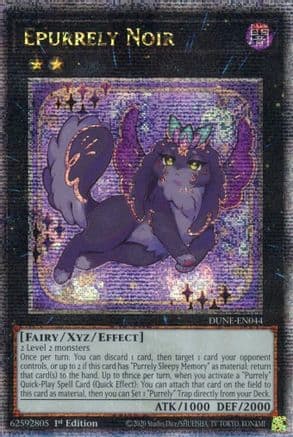Epurrely Noir (Quarter Century Secret Rare) — Duelist Nexus Yu-Gi-Oh! card by Studio Dice/MIKIESHIBA