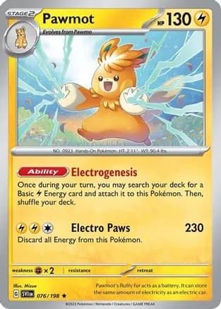 Pawmot - 076/198 (Line Holo) — Miscellaneous Cards & Products