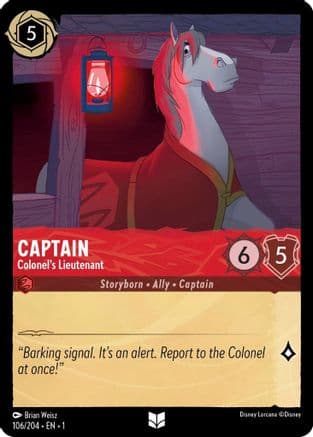 Captain - Colonel's Lieutenant — The First Chapter Disney Lorcana card by Brian Weisz