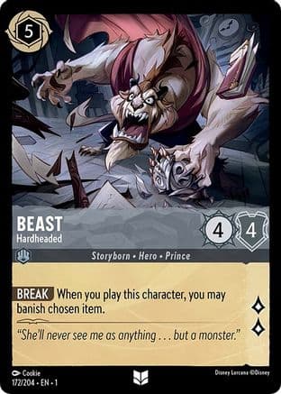 Beast - Hardheaded — The First Chapter Disney Lorcana card by Cookie