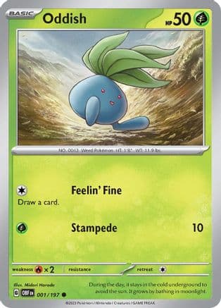 Oddish — SV03: Obsidian Flames Pokémon TCG card by MINAMINAMI Take