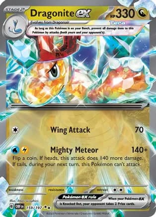 Dragonite ex — SV03: Obsidian Flames Pokémon TCG card by 5ban Graphics
