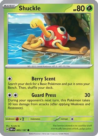 Shuckle — SV03: Obsidian Flames Pokémon TCG card by HYOGONOSUKE