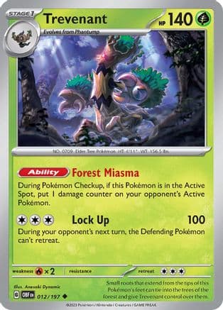 Trevenant — SV03: Obsidian Flames Pokémon TCG card by Anesaki Dynamic