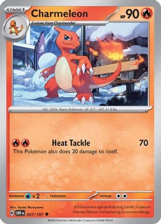 Charmeleon — SV03: Obsidian Flames Pokémon TCG card by Ryota Murayama