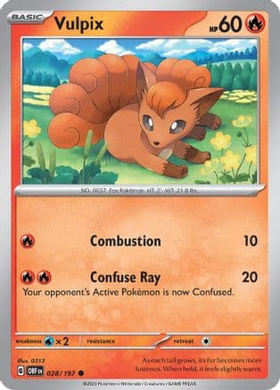 Vulpix — SV03: Obsidian Flames Pokémon TCG card by Sekio