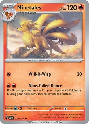 Ninetales — SV03: Obsidian Flames Pokémon TCG card by Yoshioka