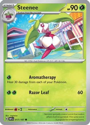 Steenee — SV03: Obsidian Flames Pokémon TCG card by nagimiso