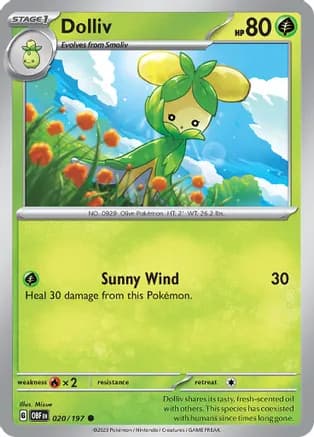 Dolliv — SV03: Obsidian Flames Pokémon TCG card by Mizue