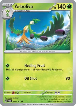 Arboliva — SV03: Obsidian Flames Pokémon TCG card by KEIICHIRO ITO