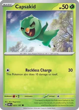 Capsakid - 023/197 — SV03: Obsidian Flames Pokémon TCG card by Shin Nagasawa