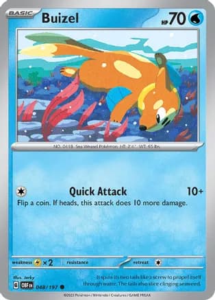 Buizel — SV03: Obsidian Flames Pokémon TCG card by Jerky