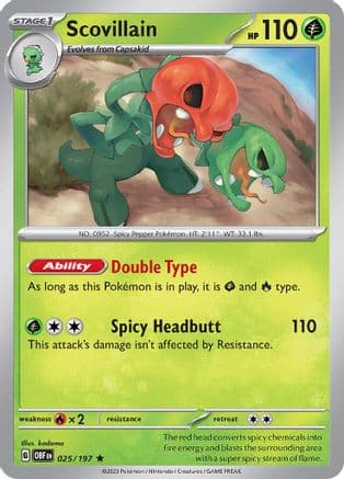Scovillain — SV03: Obsidian Flames Pokémon TCG card by kodama