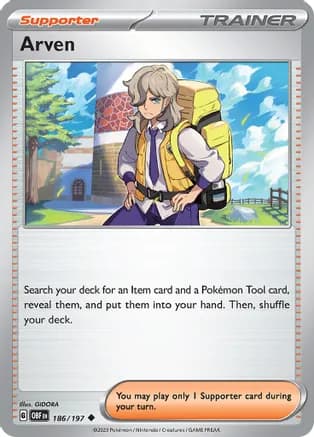 Arven — SV03: Obsidian Flames Pokémon TCG card by GIDORA