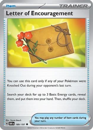 Letter of Encouragement — SV03: Obsidian Flames Pokémon TCG card by Toyste Beach