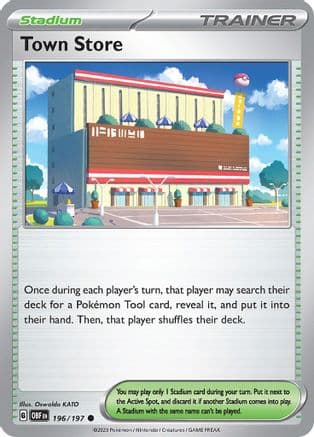 Town Store — SV03: Obsidian Flames Pokémon TCG card by Oswaldo KATO