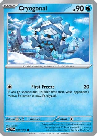 Cryogonal — SV03: Obsidian Flames Pokémon TCG card by kirisAki