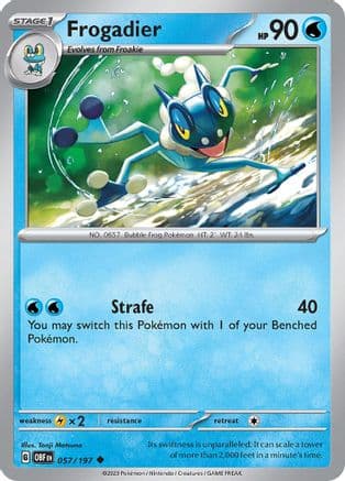 Frogadier — SV03: Obsidian Flames Pokémon TCG card by Hitoshi Ariga