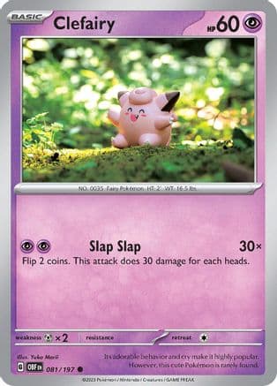 Clefairy — SV03: Obsidian Flames Pokémon TCG card by Yuka Morii