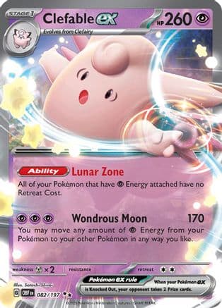 Clefable ex — SV03: Obsidian Flames Pokémon TCG card by Satoshi Shirai