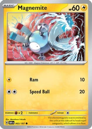 Magnemite — SV03: Obsidian Flames Pokémon TCG card by Kyoko Umemoto