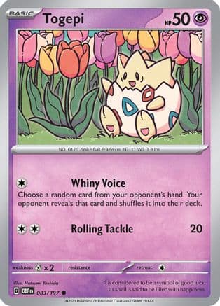 Togepi — SV03: Obsidian Flames Pokémon TCG card by Natsumi Yoshida