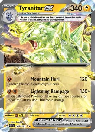 Tyranitar ex — SV03: Obsidian Flames Pokémon TCG card by 5ban Graphics