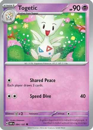 Togetic — SV03: Obsidian Flames Pokémon TCG card by Kyoko Umemoto