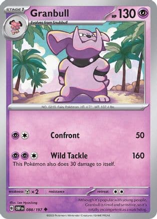 Granbull — SV03: Obsidian Flames Pokémon TCG card by Lee HyunJung