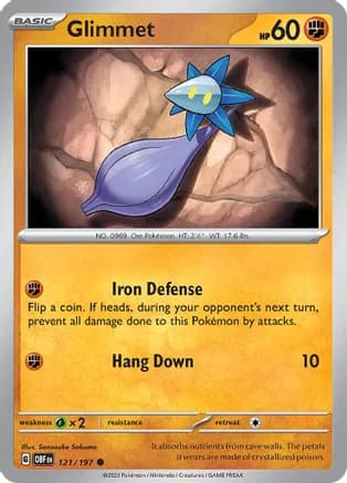 Glimmet - 121/197 — SV03: Obsidian Flames Pokémon TCG card by Sanosuke Sakuma