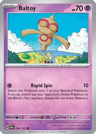 Baltoy — SV03: Obsidian Flames Pokémon TCG card by Scav