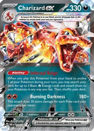 Charizard ex - 125/197 — SV03: Obsidian Flames Pokémon TCG card by 5ban Graphics
