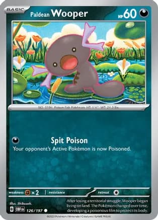 Paldean Wooper - 126/197 — SV03: Obsidian Flames Pokémon TCG card by Shibuzoh.