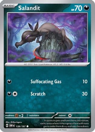 Salandit — SV03: Obsidian Flames Pokémon TCG card by Shiburingaru