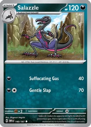 Salazzle — SV03: Obsidian Flames Pokémon TCG card by Shigenori Negishi