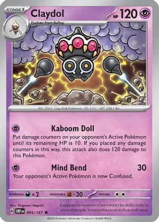 Claydol — SV03: Obsidian Flames Pokémon TCG card by Shigenori Negishi