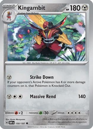 Kingambit — SV03: Obsidian Flames Pokémon TCG card by Ryota Murayama