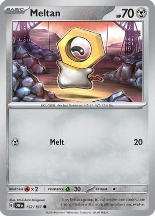 Meltan — SV03: Obsidian Flames Pokémon TCG card by Nobuhiro Imagawa
