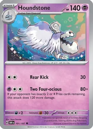 Houndstone — SV03: Obsidian Flames Pokémon TCG card by Saya Tsuruta