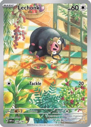 Lechonk - 209/197 — SV03: Obsidian Flames Pokémon TCG card by Narumi Sato