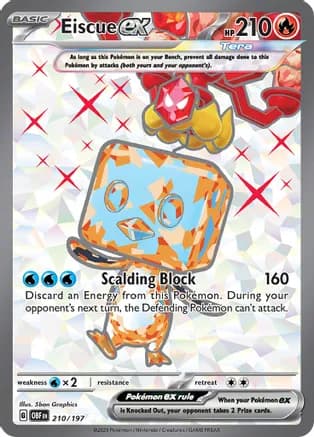 Eiscue ex - 210/197 — SV03: Obsidian Flames Pokémon TCG card by 5ban Graphics