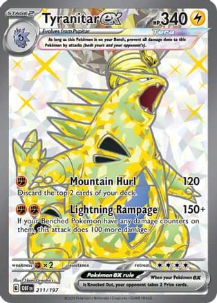 Tyranitar ex - 211/197 — SV03: Obsidian Flames Pokémon TCG card by 5ban Graphics