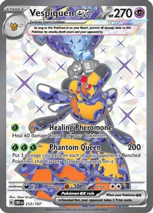Vespiquen ex - 212/197 — SV03: Obsidian Flames Pokémon TCG card by 5ban Graphics