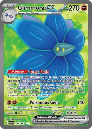Glimmora ex - 213/197 — SV03: Obsidian Flames Pokémon TCG card by 5ban Graphics