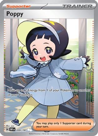 Poppy - 220/197 — SV03: Obsidian Flames Pokémon TCG card by yuu