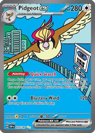 Pidgeot ex - 225/197 — SV03: Obsidian Flames Pokémon TCG card by Jerky