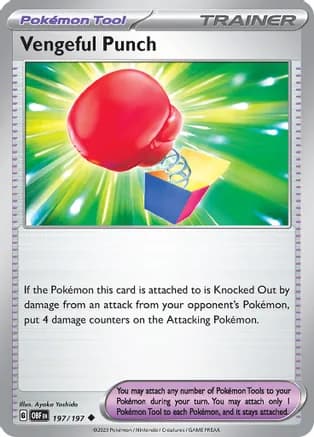 Vengeful Punch — SV03: Obsidian Flames Pokémon TCG card by Ayaka Yoshida