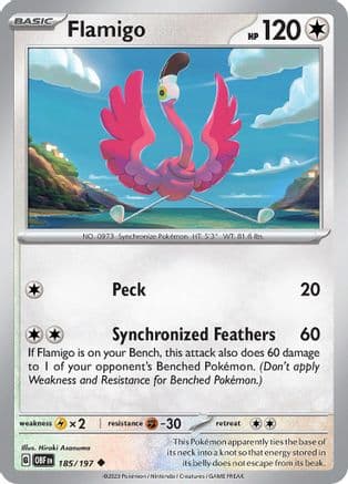 Flamigo — SV03: Obsidian Flames Pokémon TCG card by Hiroki Asanuma