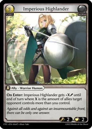 Imperious Highlander — Fractured Crown