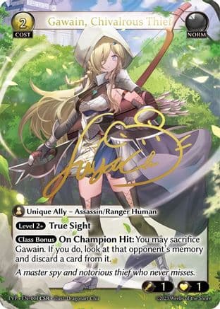 Gawain, Chivalrous Thief (CSR) — Promotional Cards